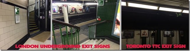 London Underground TTC Exit Signs Collage SOOC Shireen Jeejeebhoy 26-09-2015